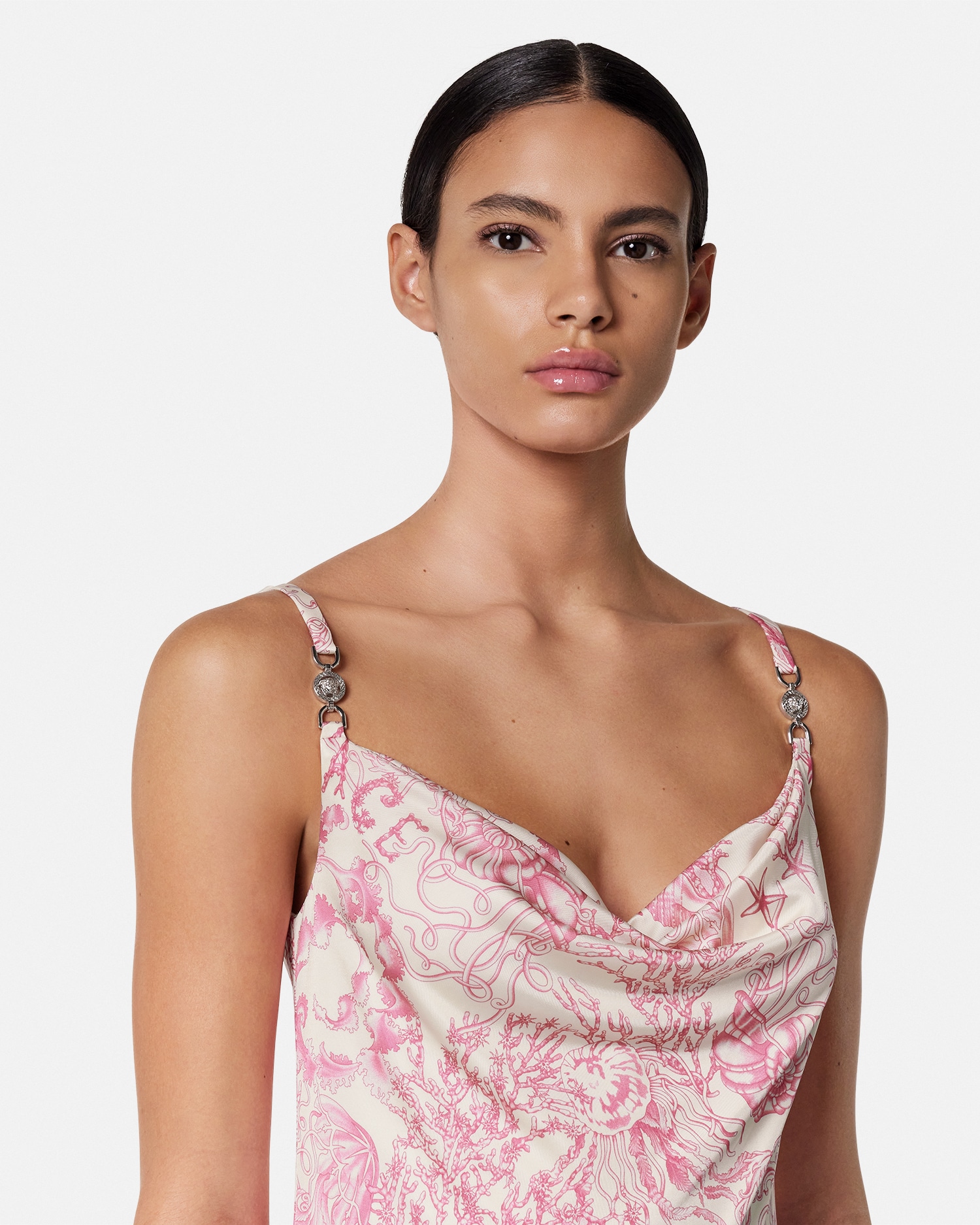 Underwater Barocco Slip Mini Dress