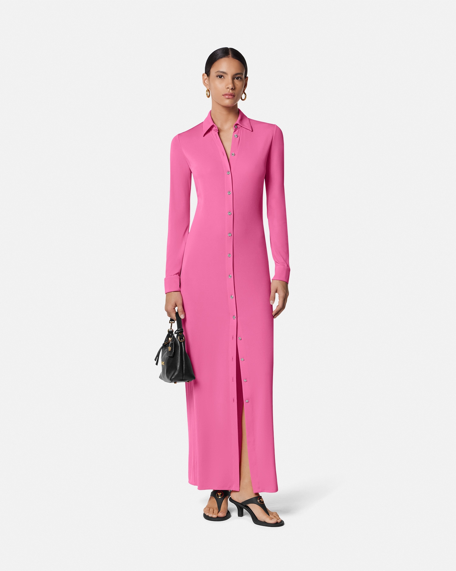 Fitted Maxi Shirt Dress