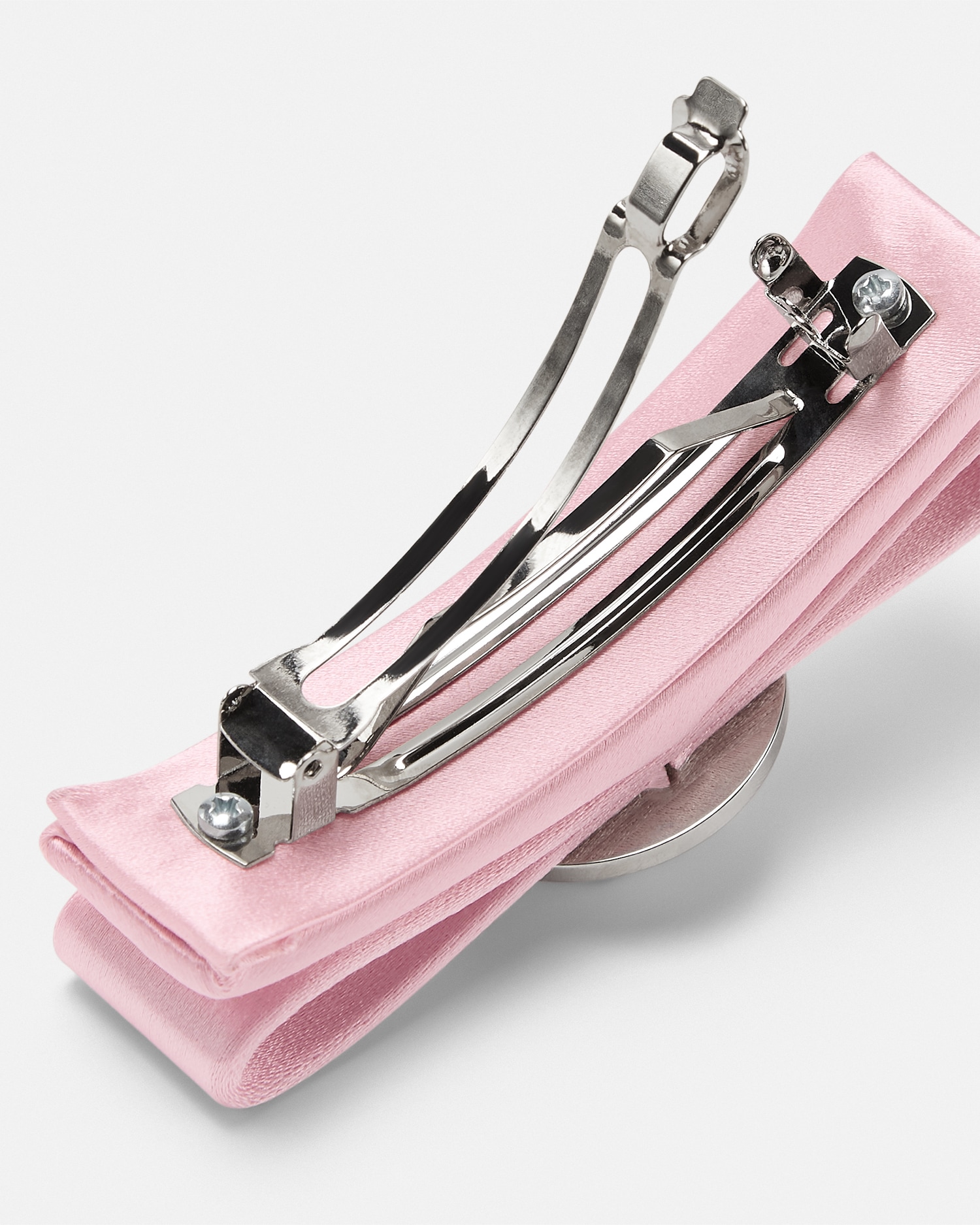 Versace Right Gianni Ribbon Hair Clip In Pink