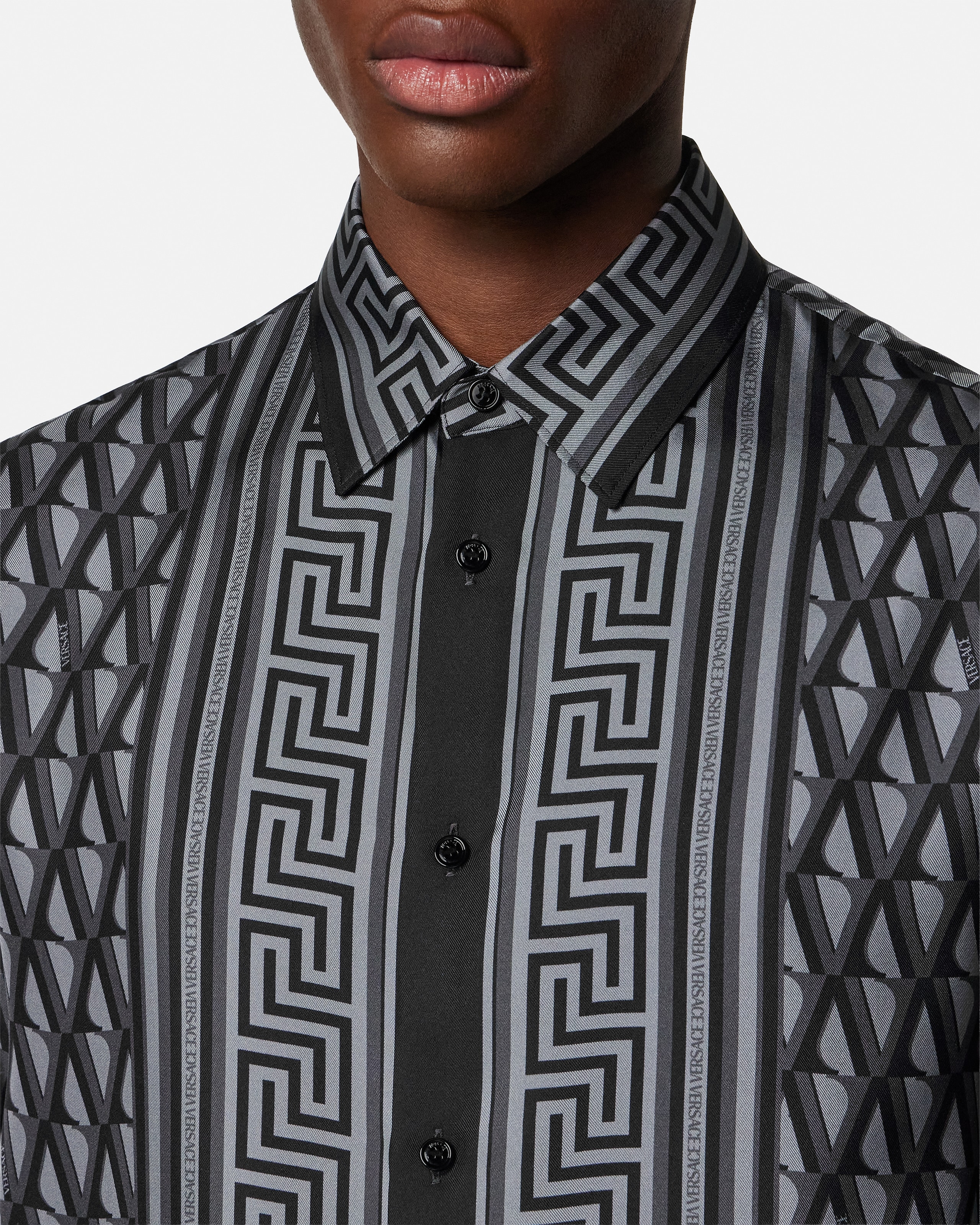 Printed Silk Twill Regular Shirt