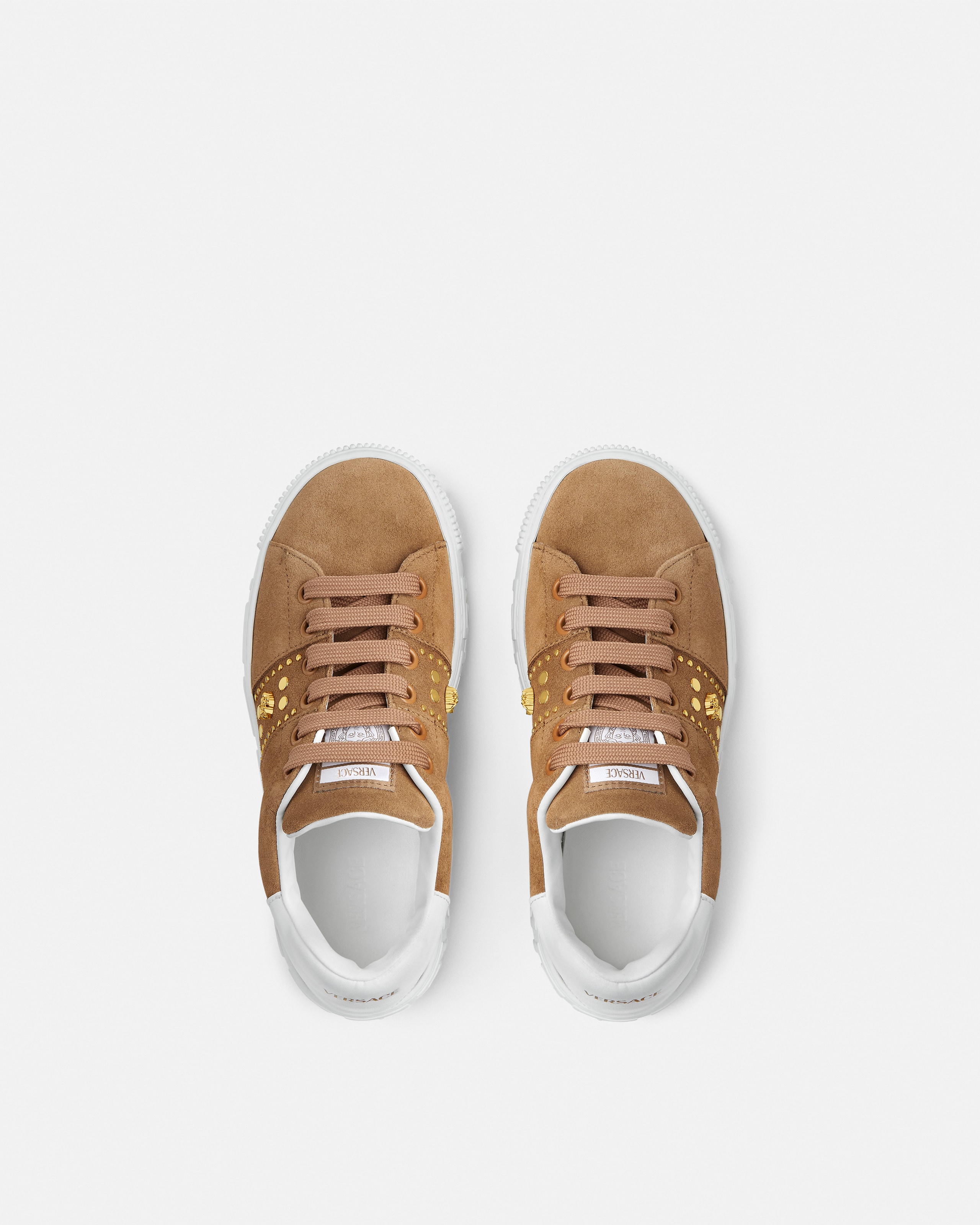 Kids Greca Embellished Suede Sneakers