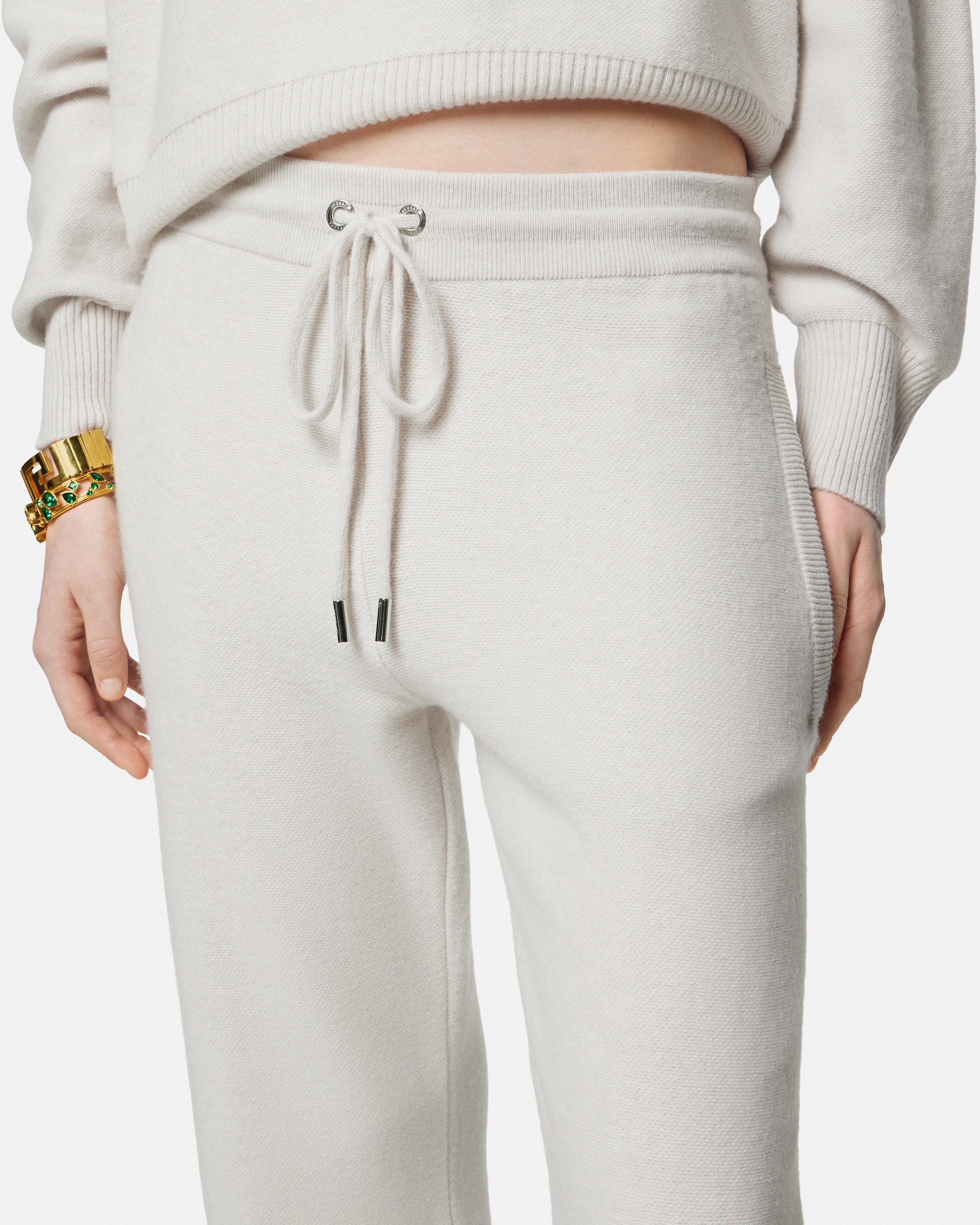 Wool-Blend Flared Towel Pants