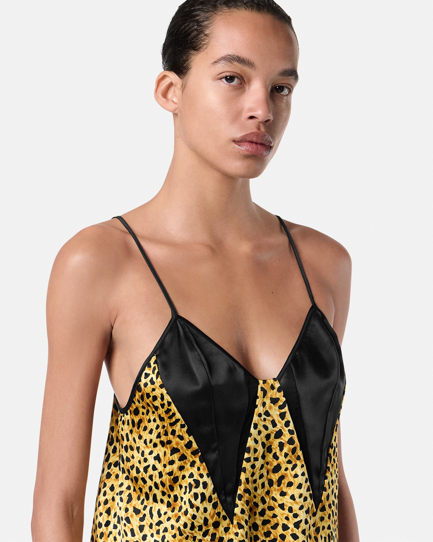 Cheetah Allover Silk Slip Camisole
