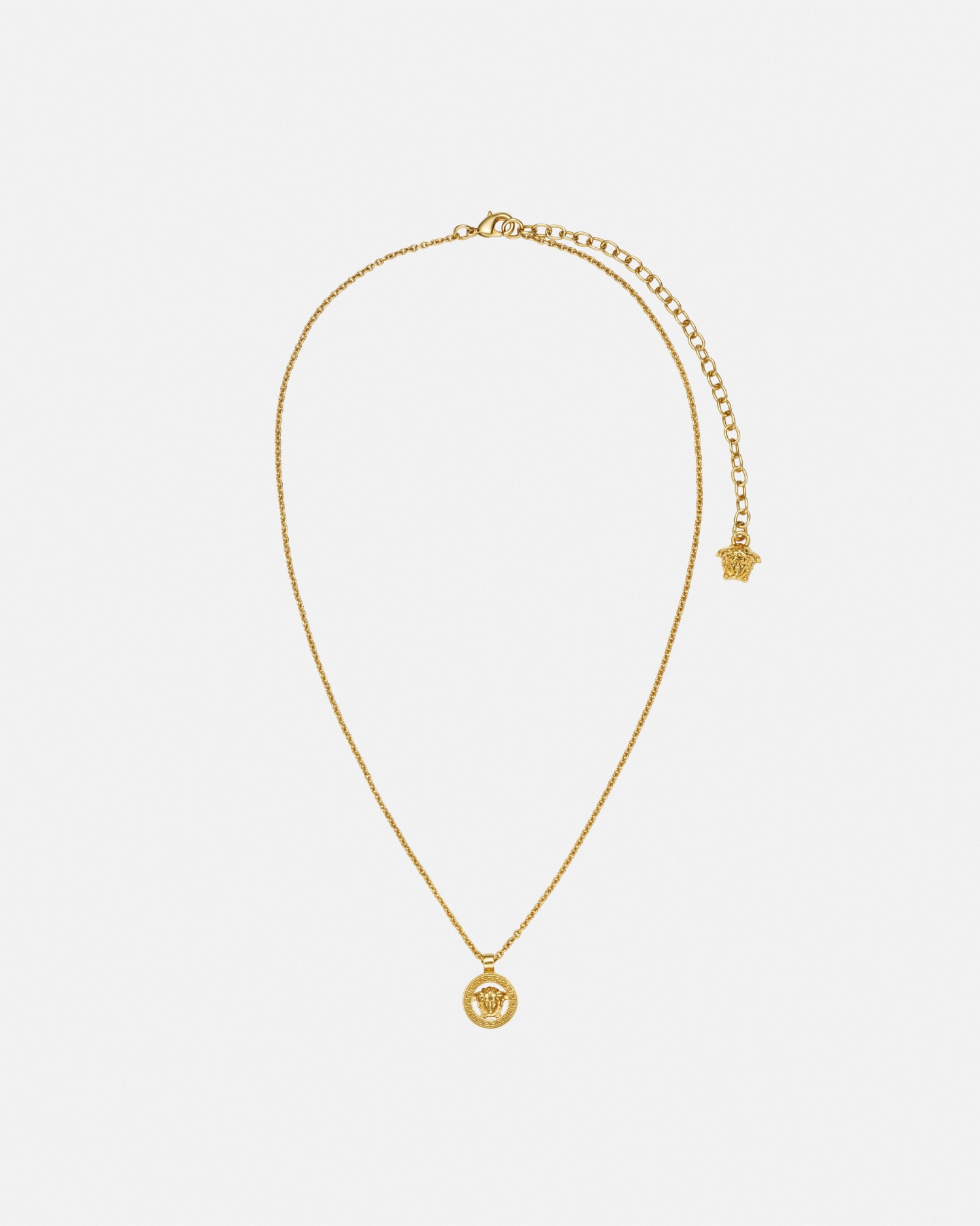 Versace Collier À Pendentif Medusa '95 In Or Clair