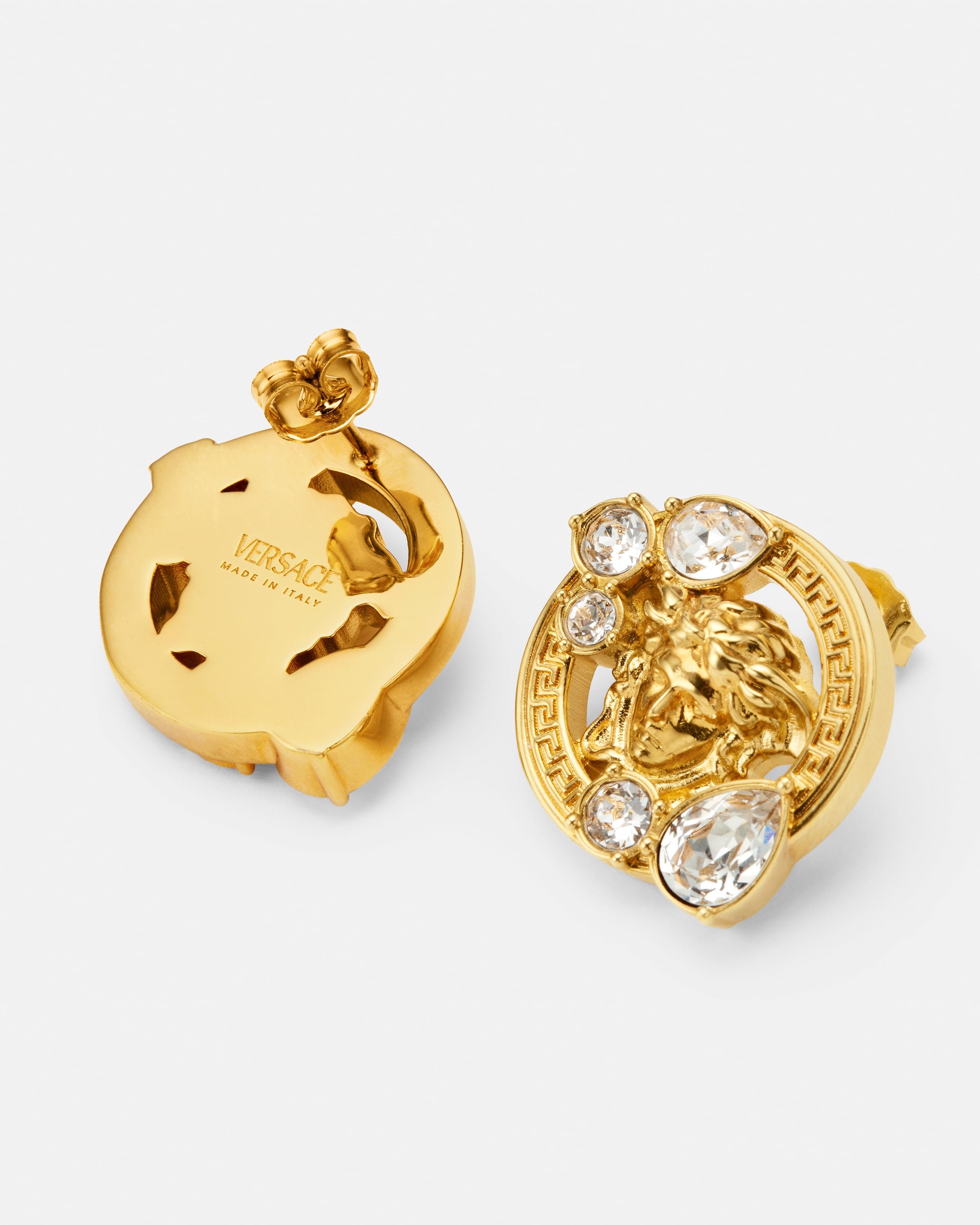 Medusa '95 Crystal Earrings Gold | VERSACE US