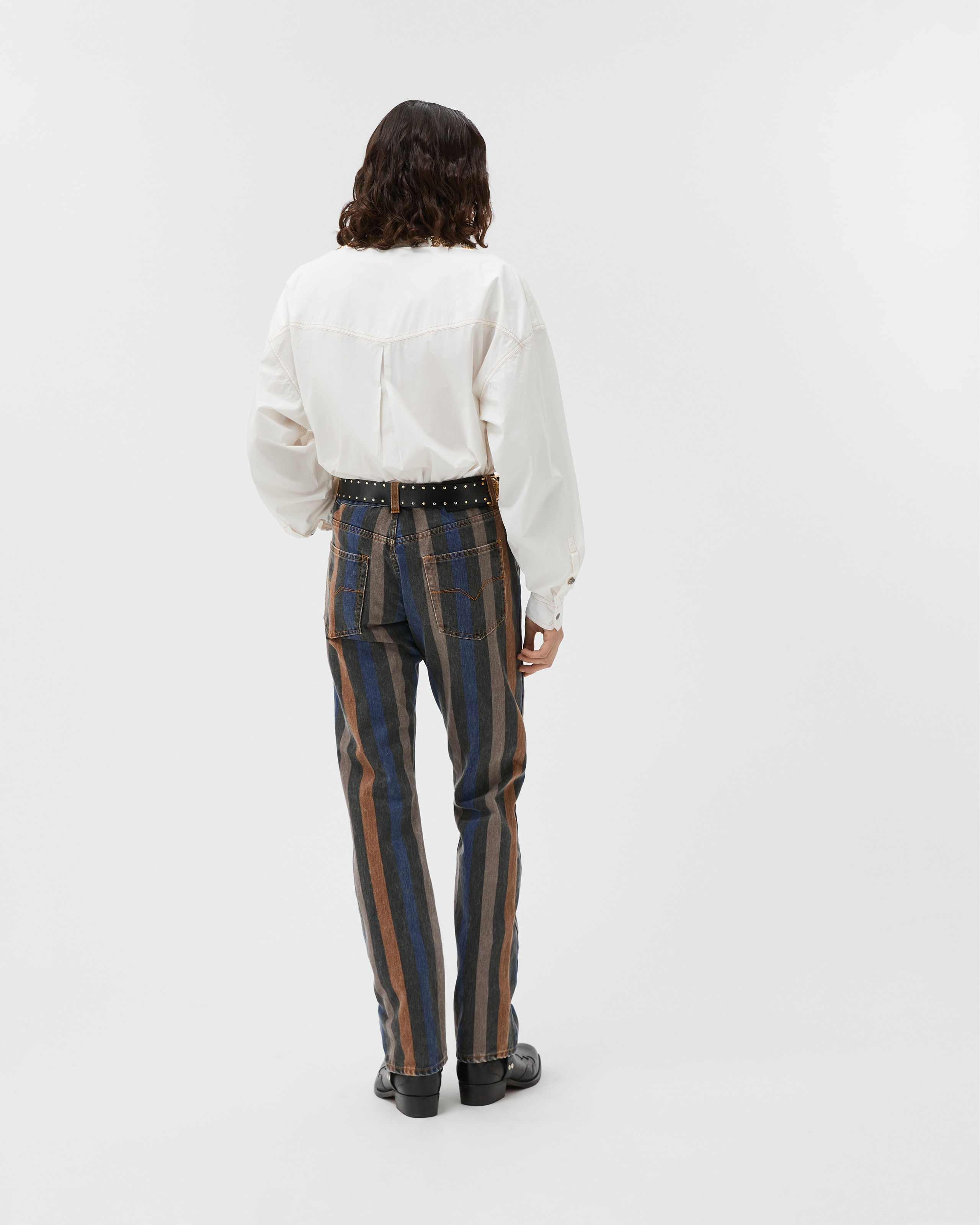 ヴェルサーチェジーンズ VERSACE JEANS 73YA4BF7 総柄ラバーロゴ 