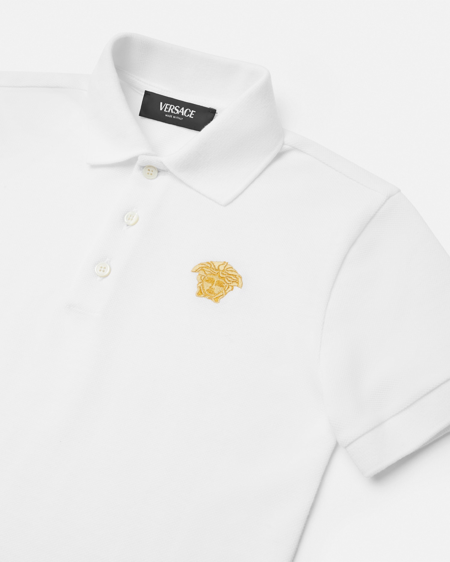 Embroidered Medusa Kids Polo Shirt