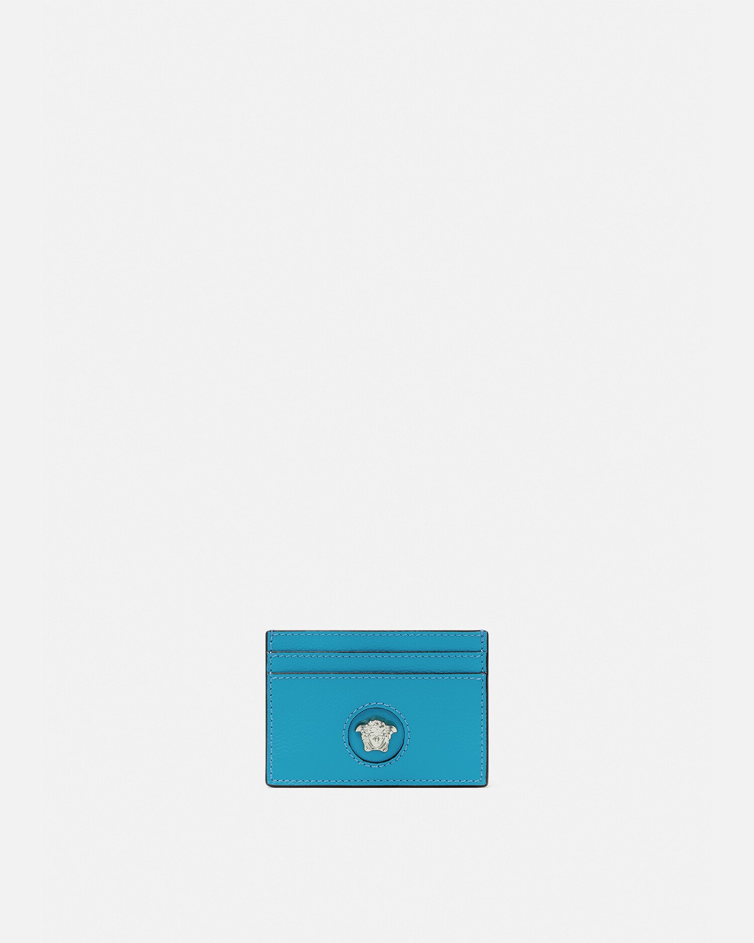 Versace La Medusa Card Case In Turquoise