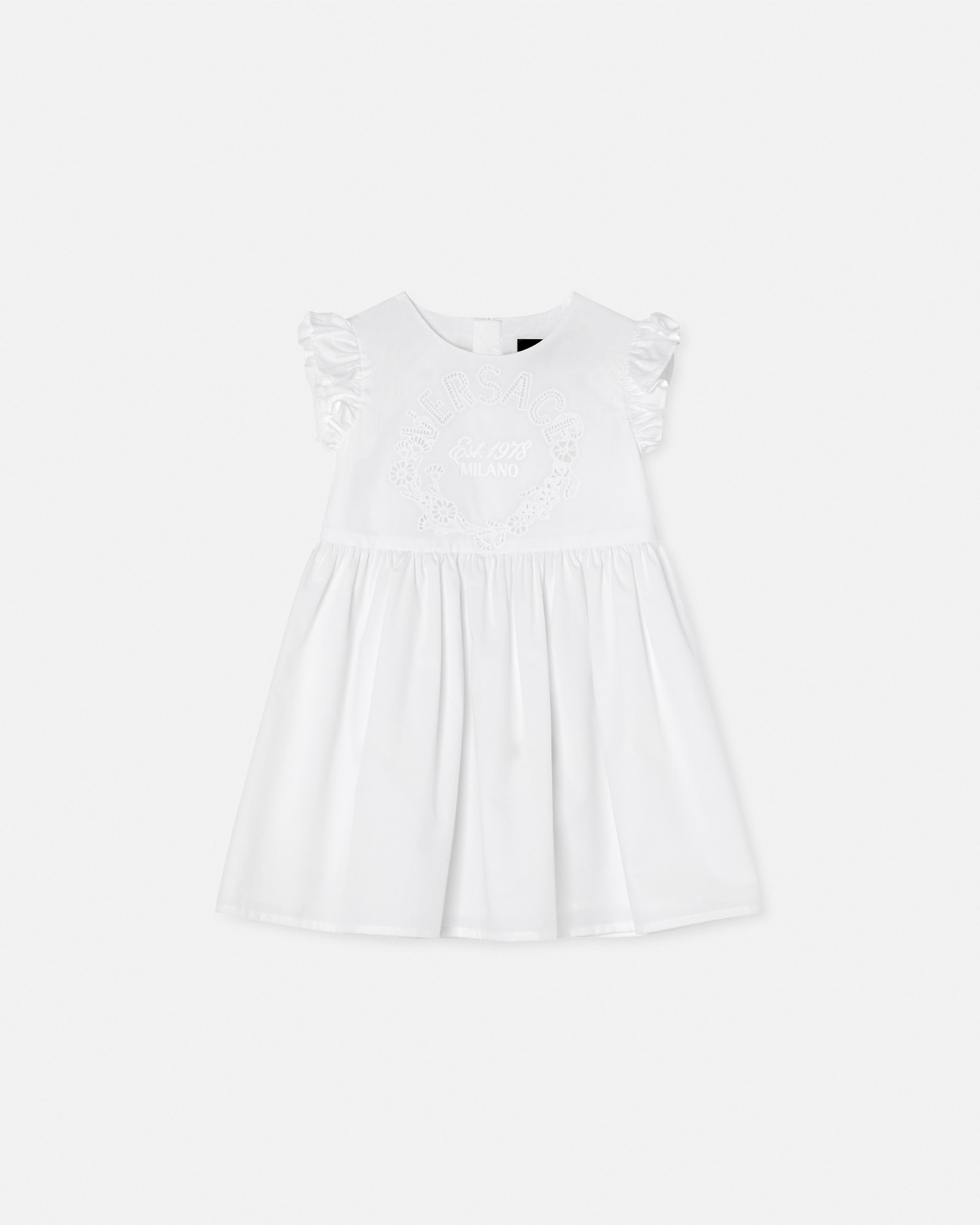 Versace Milano Stamp Kids Dress In White