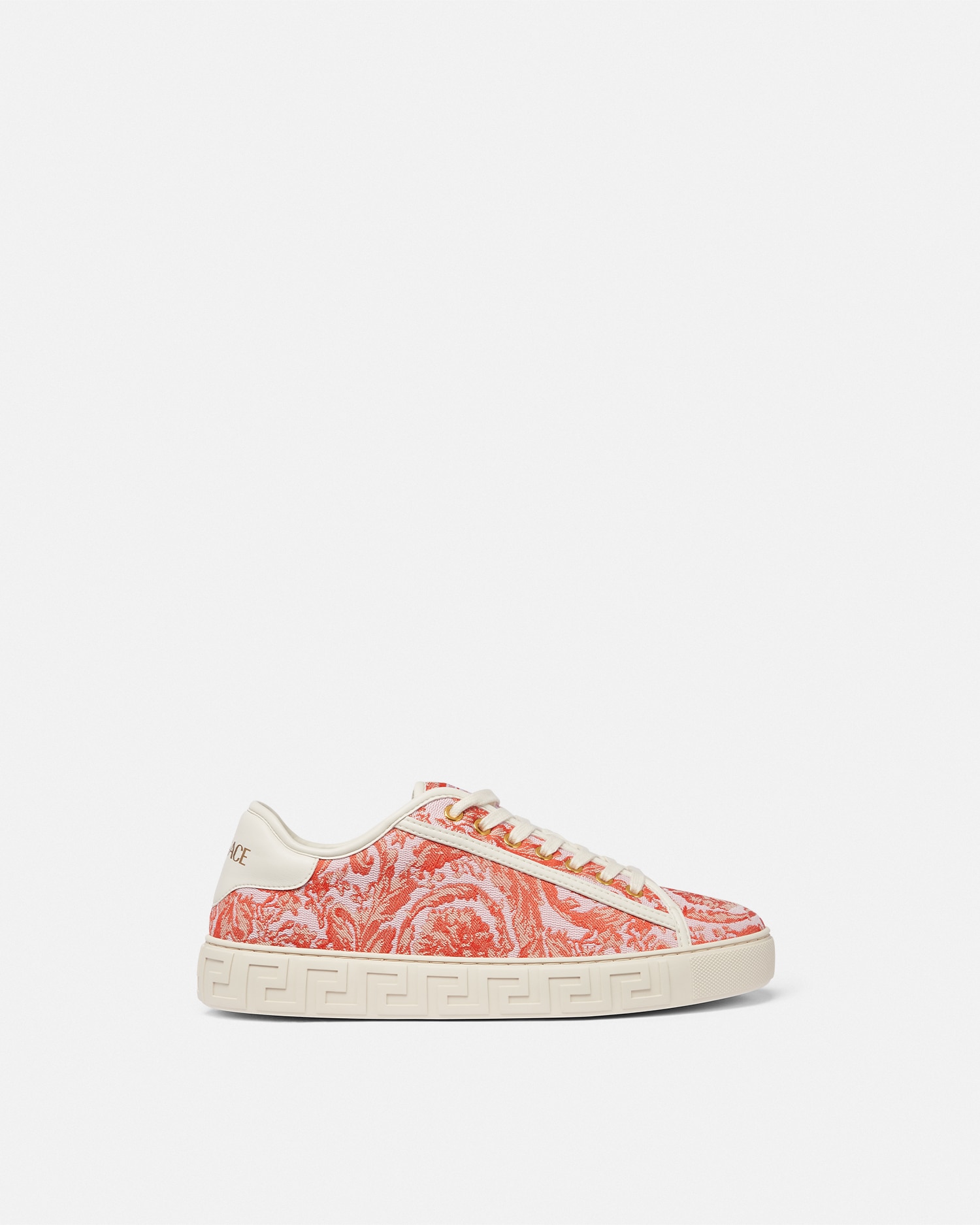 Versace Barocco Greca Sneakers In Coral