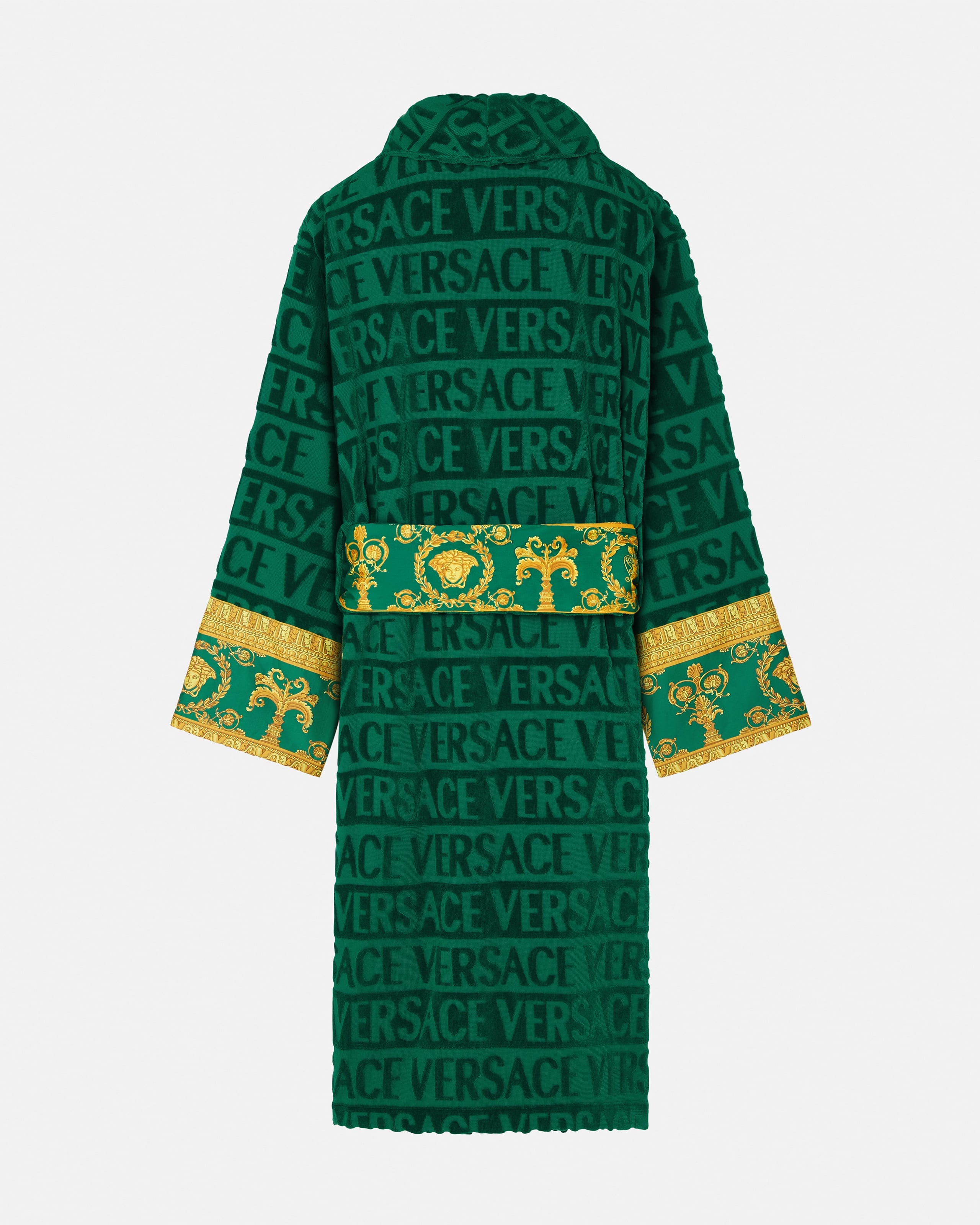 I ♡ Baroque Bathrobe Green | VERSACE US