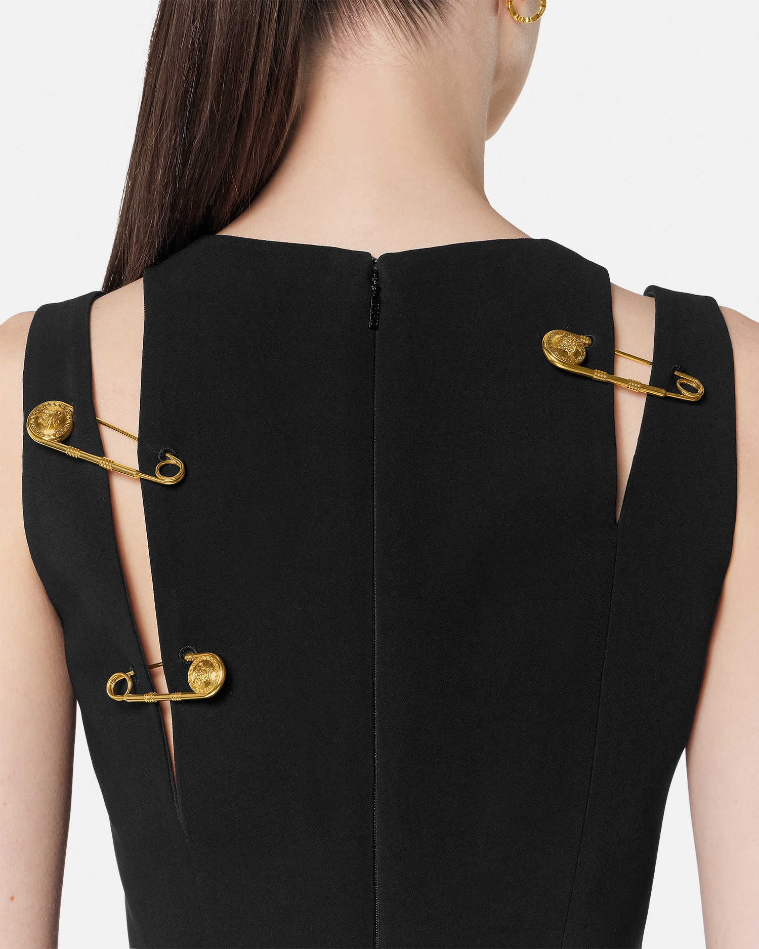 Safety Pin Cady Midi Dress