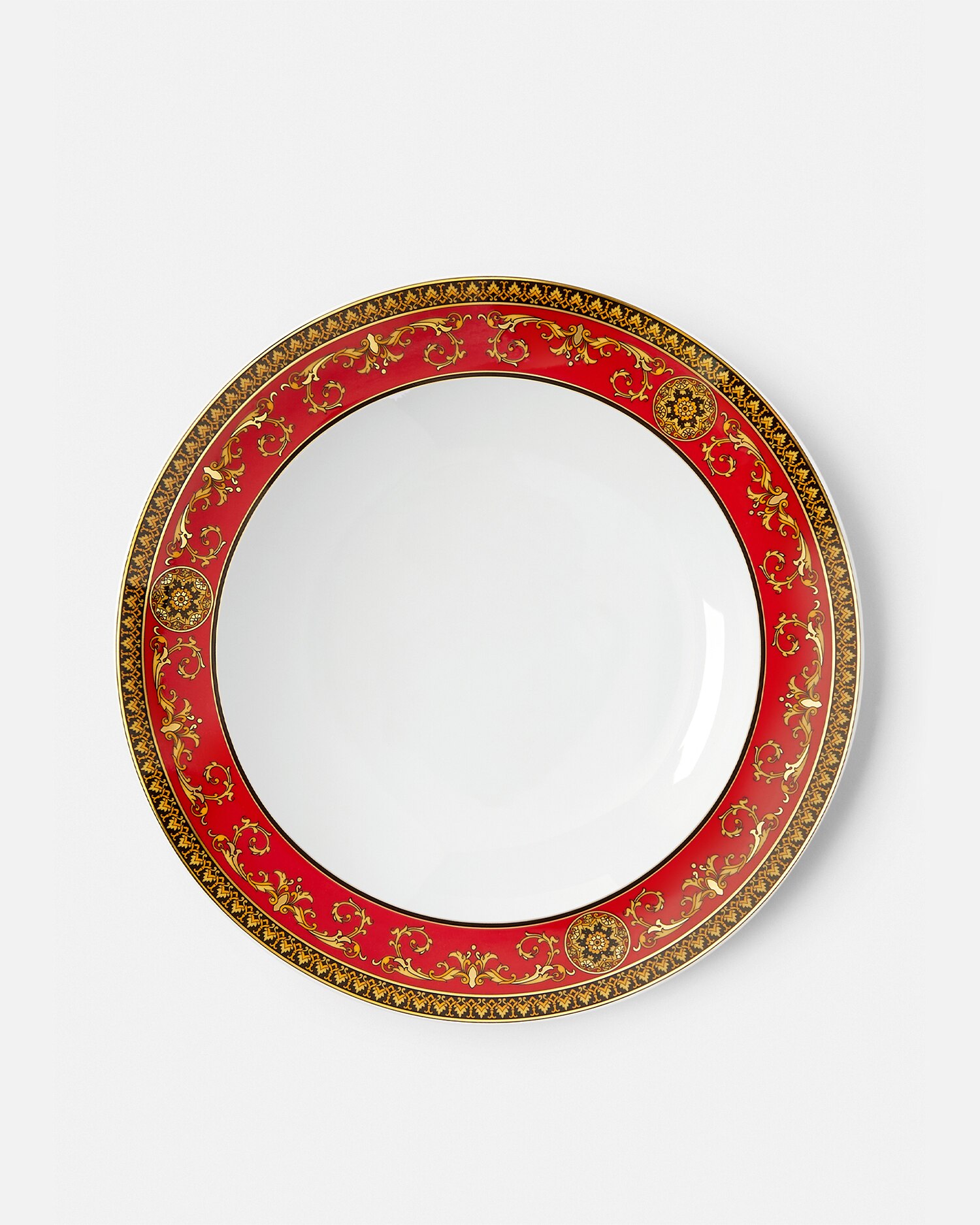 Versace Porcellane E Cristalli Medusa Red Dinner Plate 27 Cm