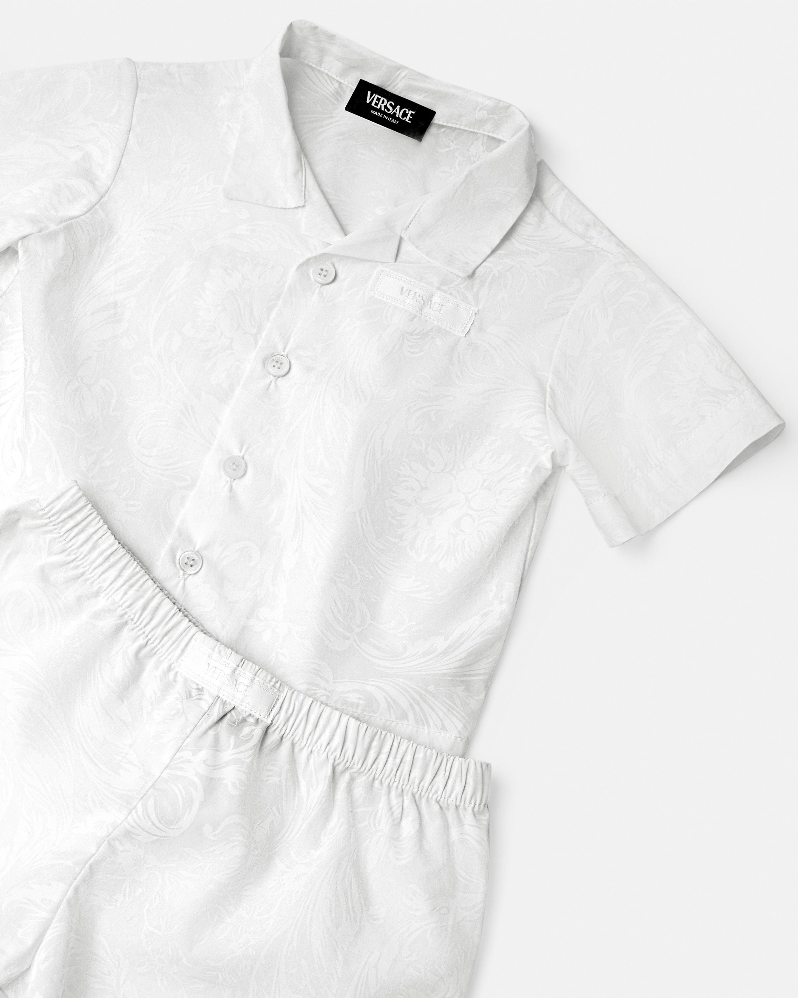 Baby Jacquard Cotton-Poplin Shirt Set