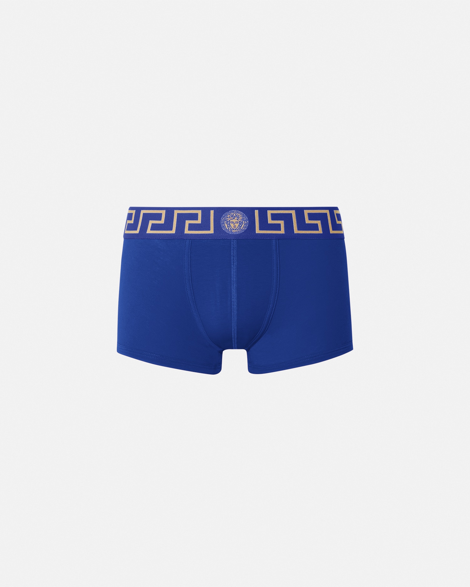 Versace Greca Border Trunks In Bleu