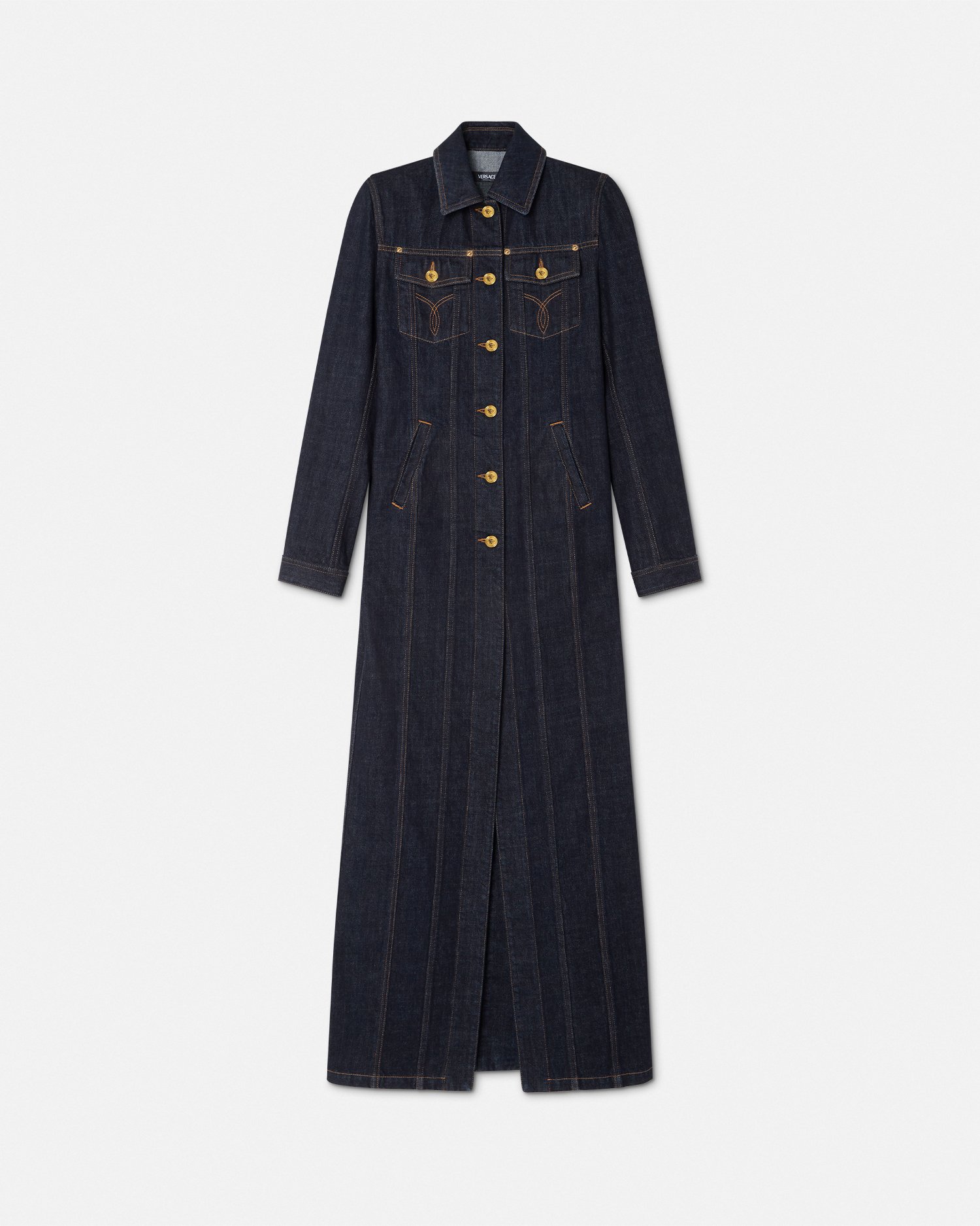VERSACE DENIM LONG COAT