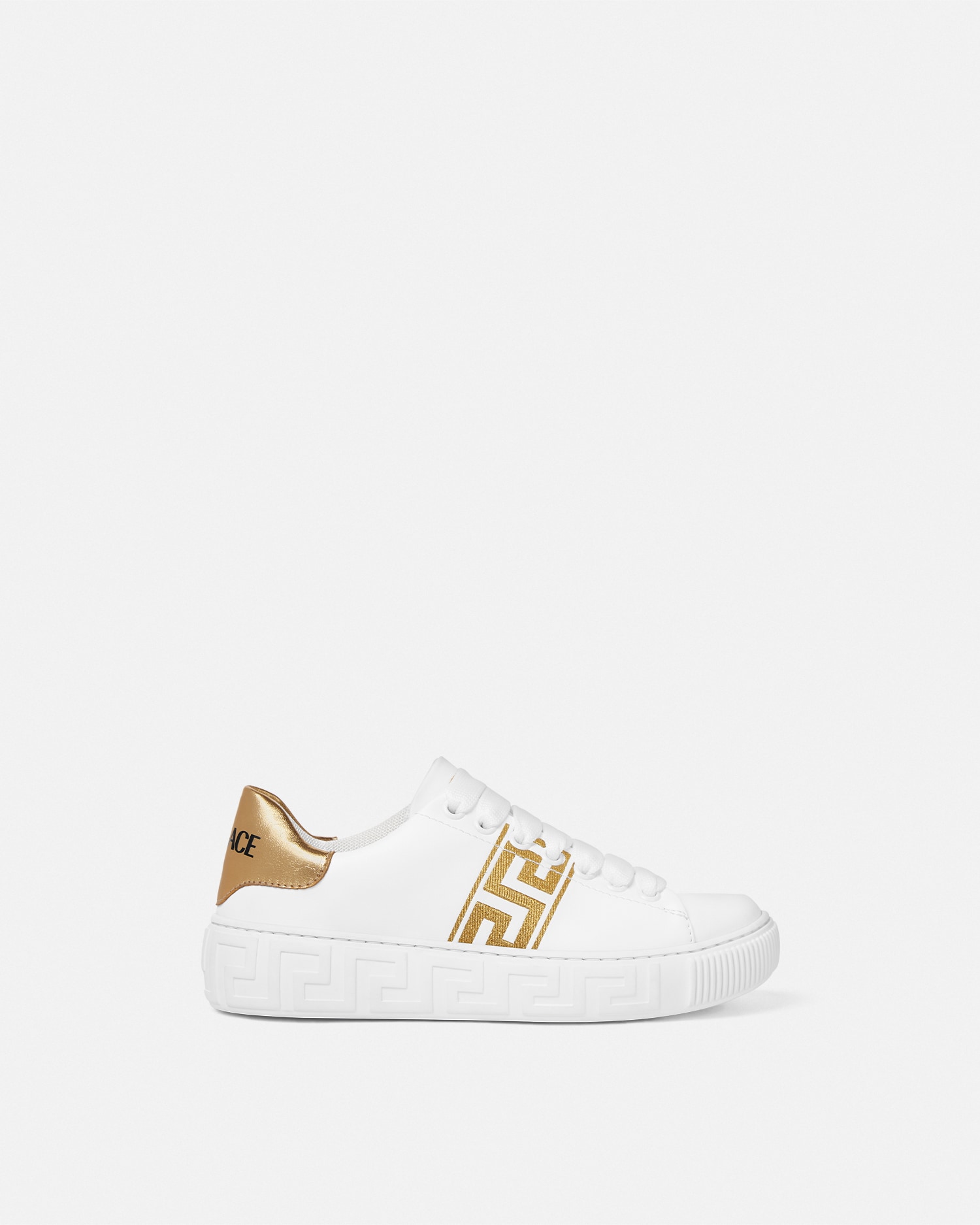 Versace Greca Kids Baskets Brodées In White
