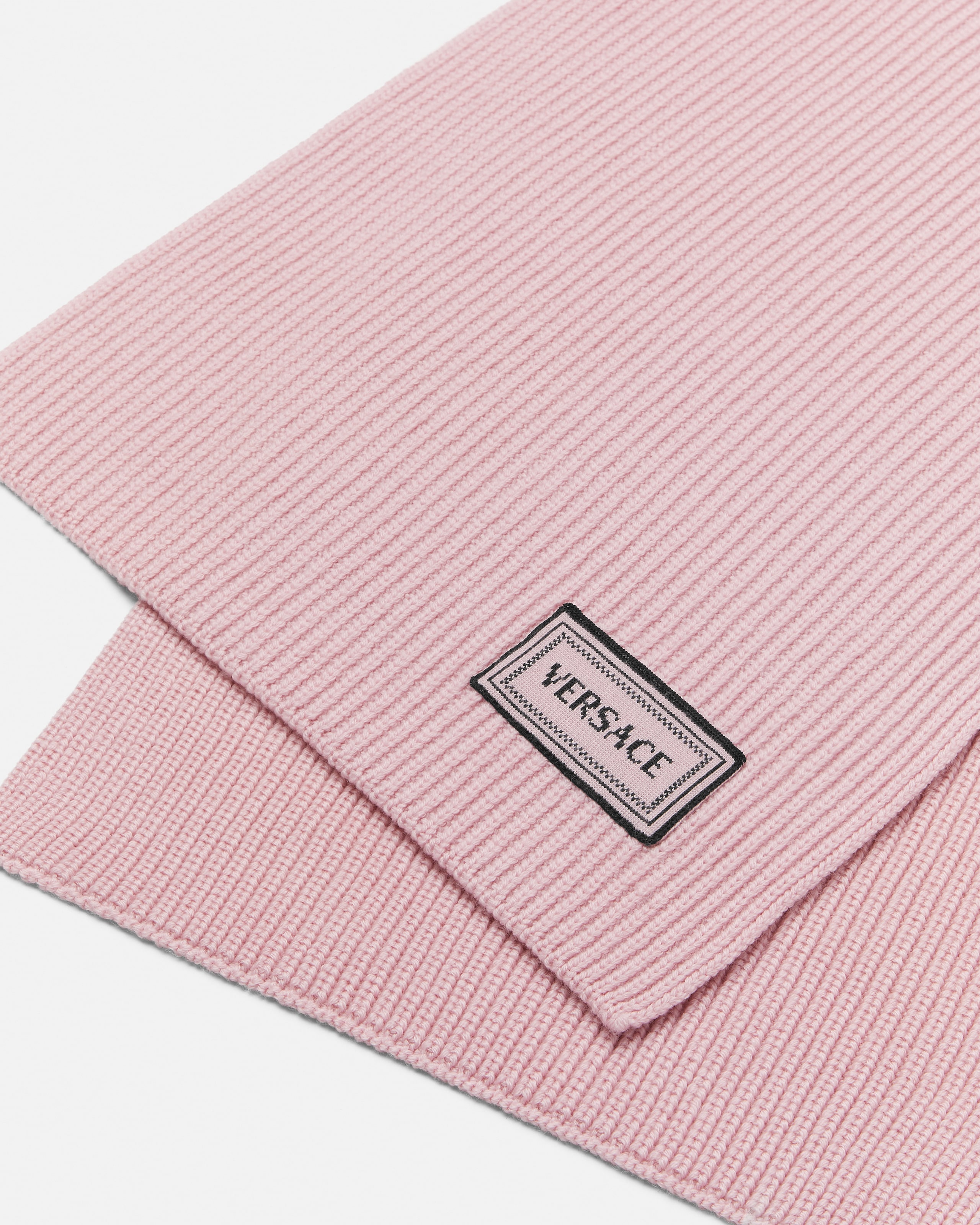 Versace Écharpe En Tricot De Laine In Pink