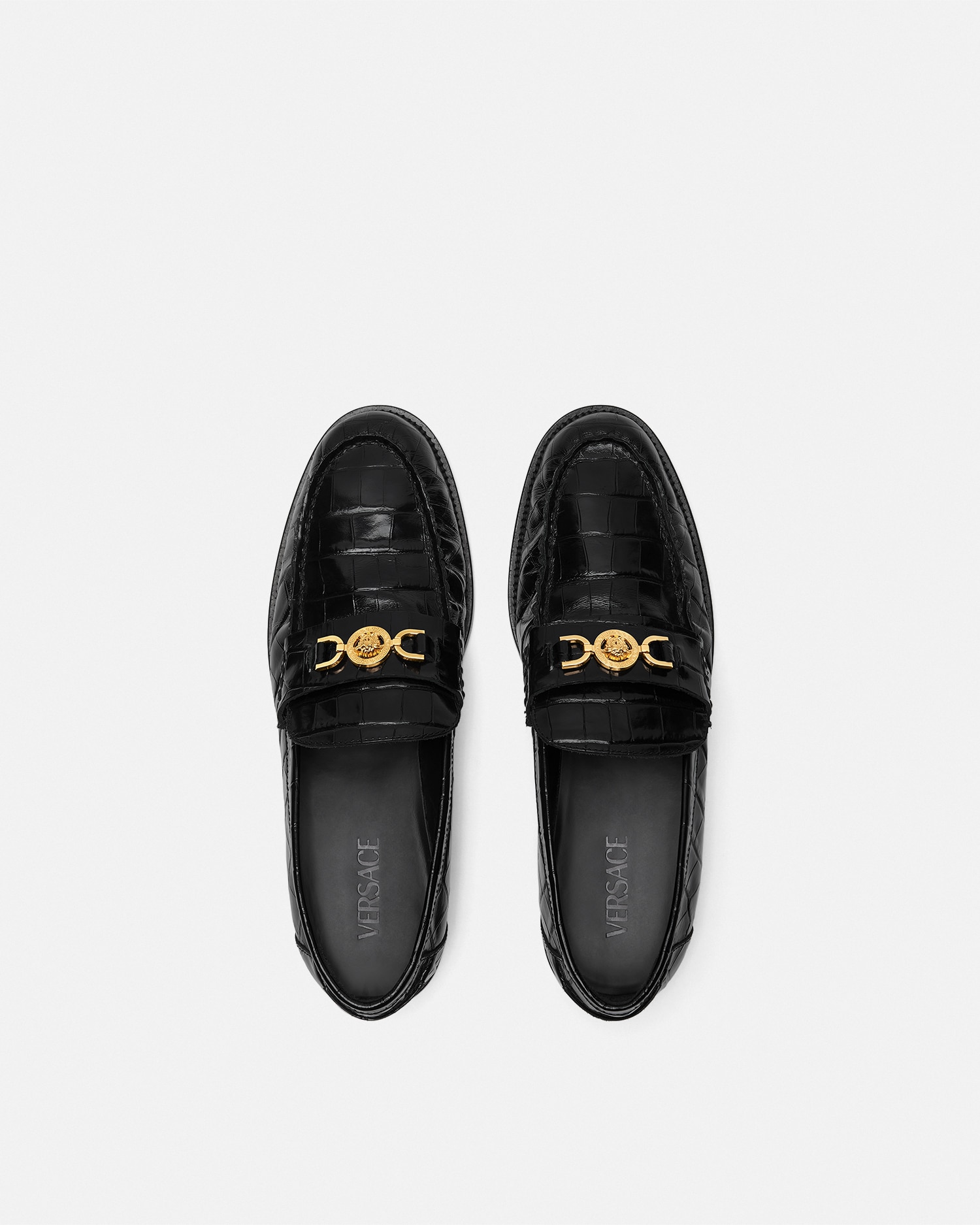 Medusa '95 Croc-Effect Loafers