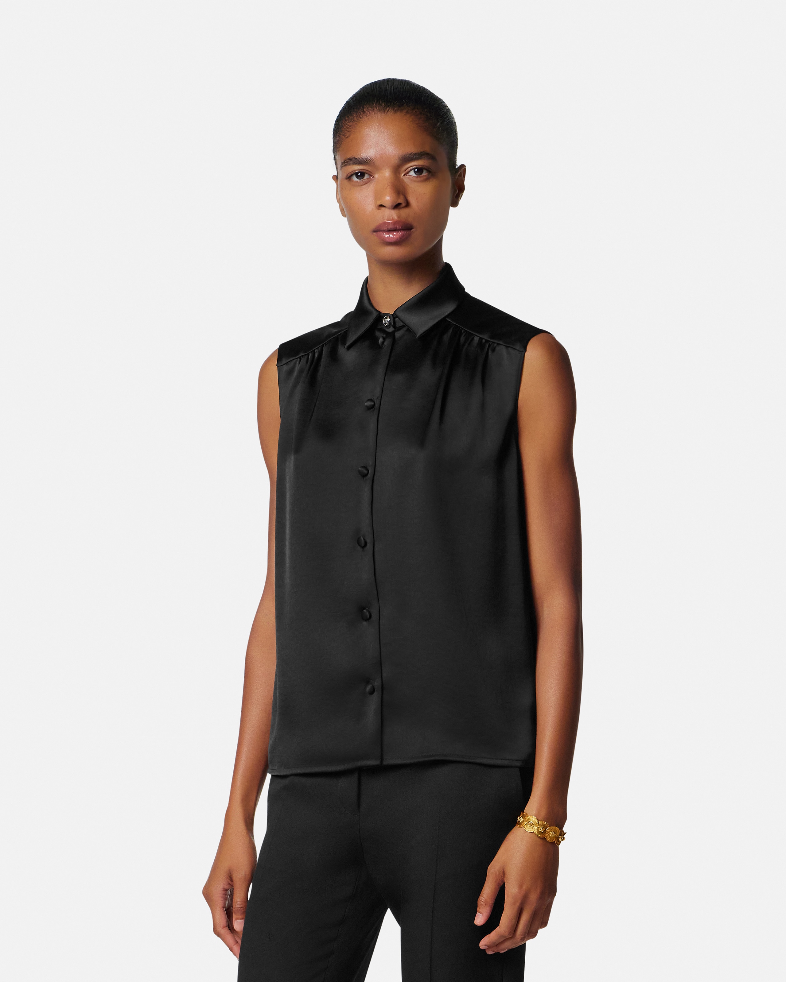 Satin Lavallière Shirt