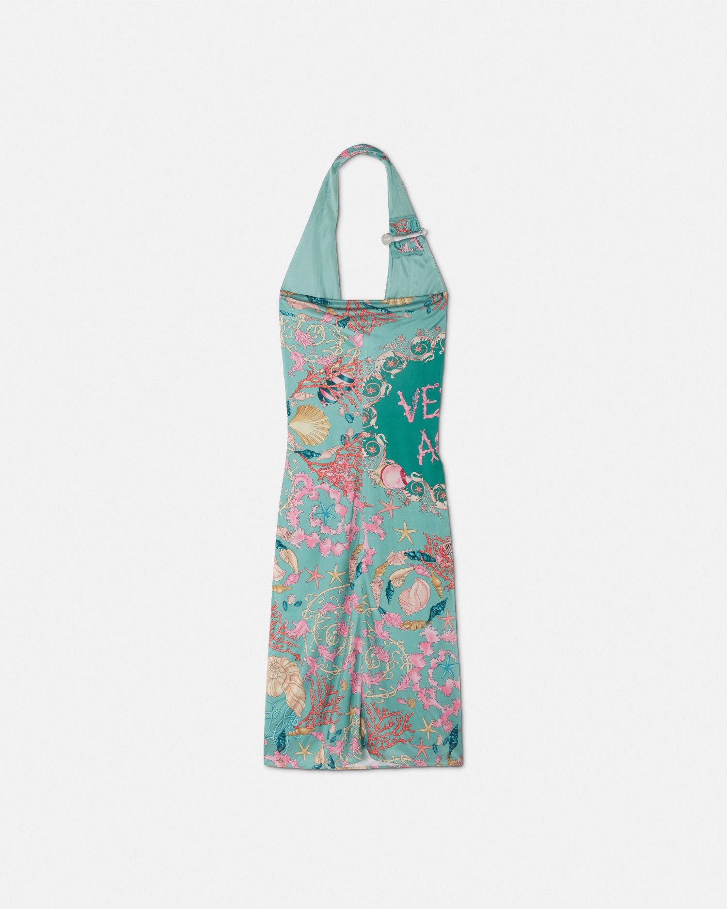 Underwater Barocco Halterneck Midi Dress