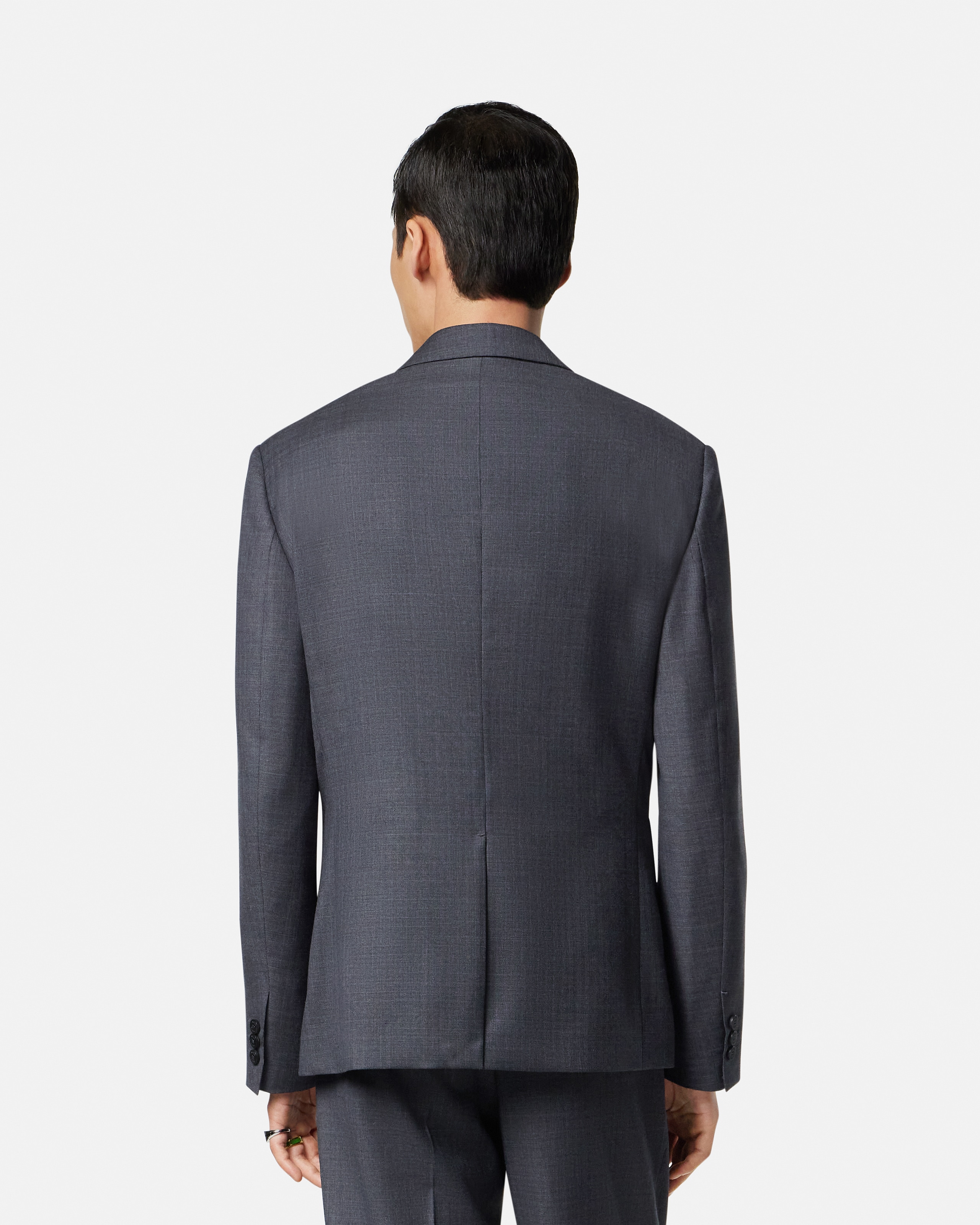 Micro-Checked Wool Blazer