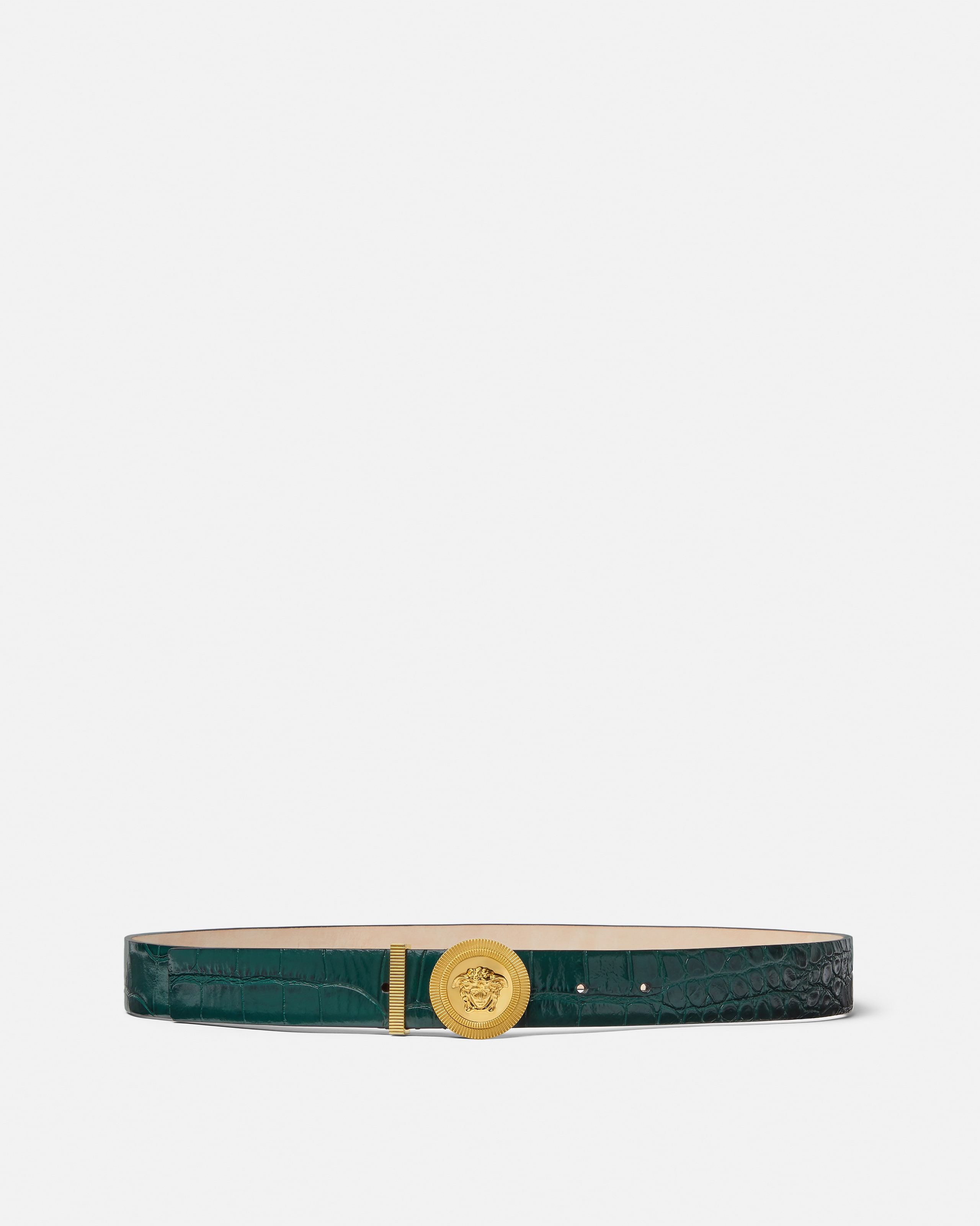 Medusa Biggie Croc-Effect Belt 1.2"