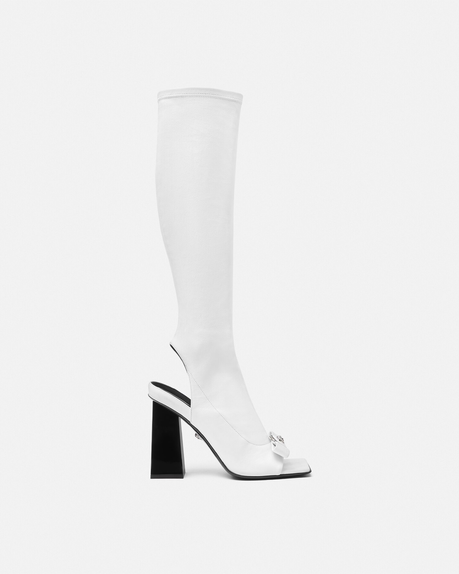 Gianni Ribbon Open Knee High Boots 105 mm