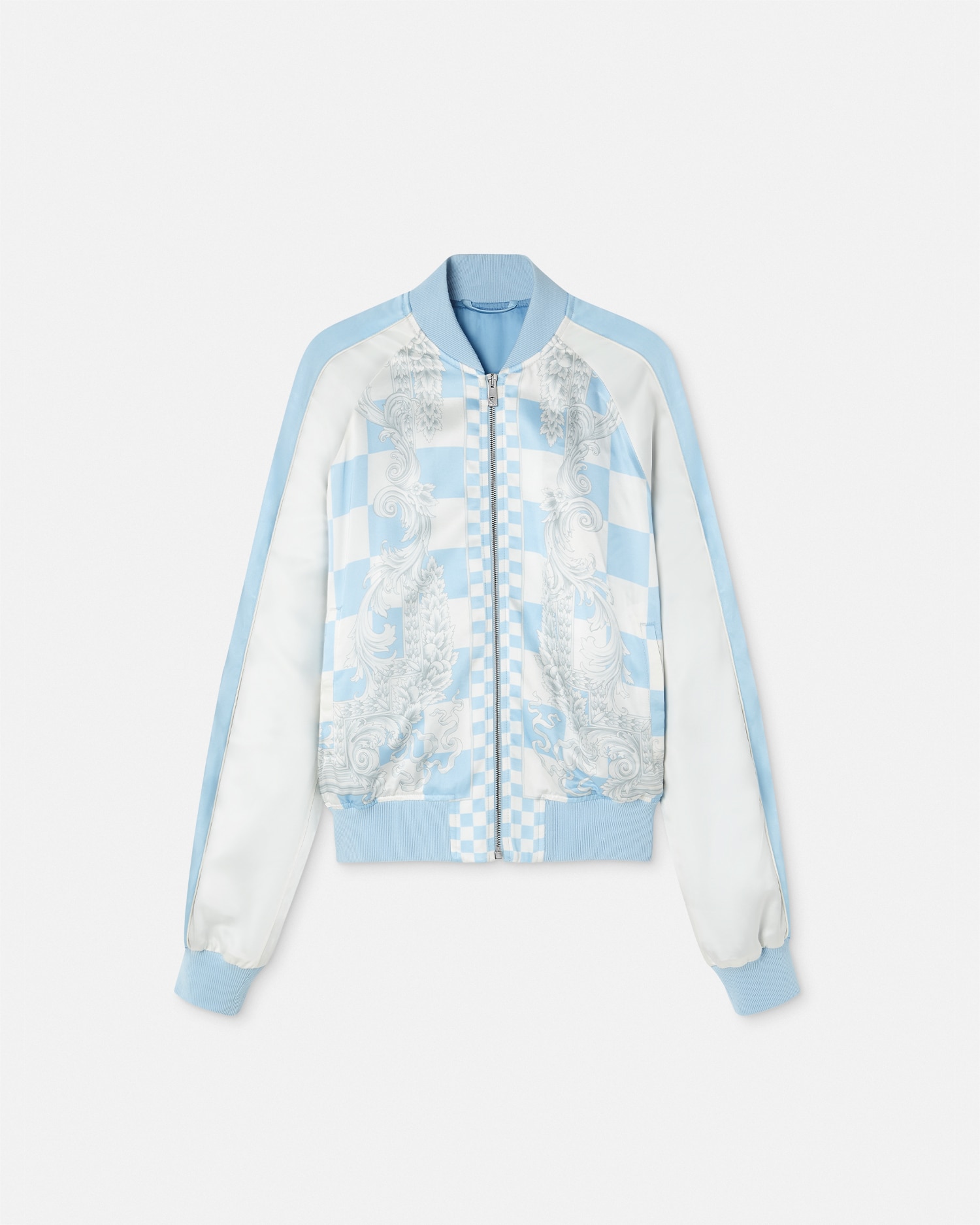 Versace white outlet bomber jacket