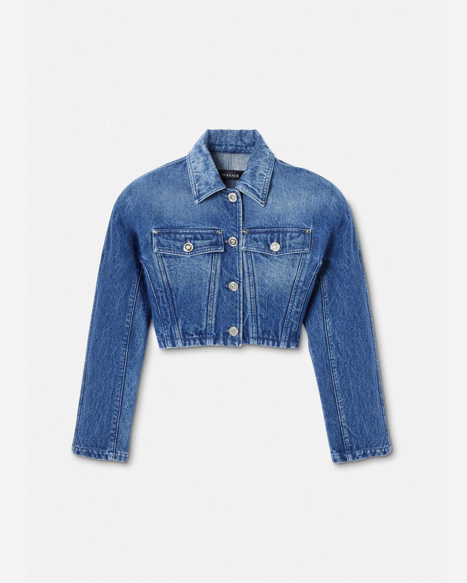 Versace denim jacket womens discount