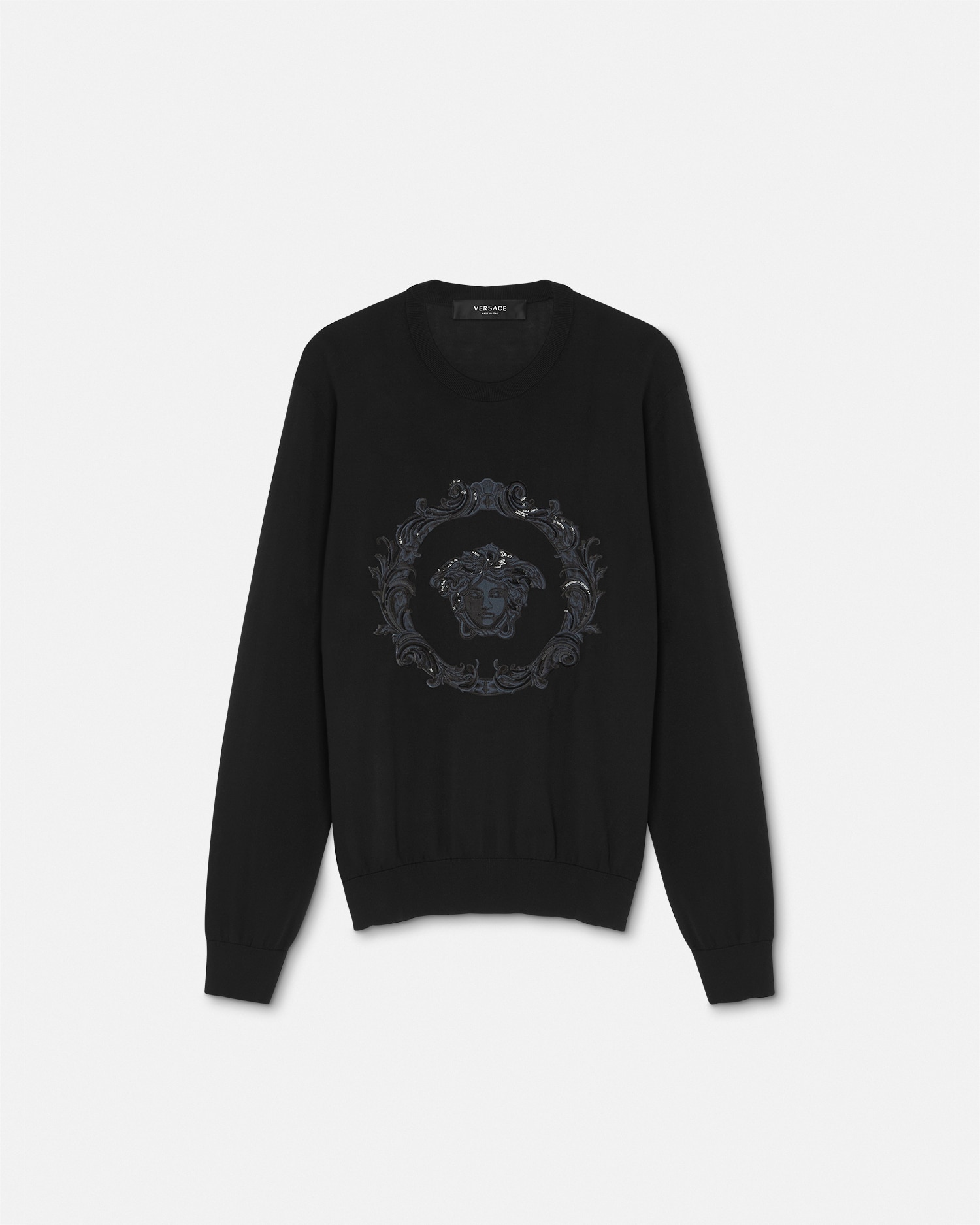 Embroidered Medusa Cartouche Jumper
