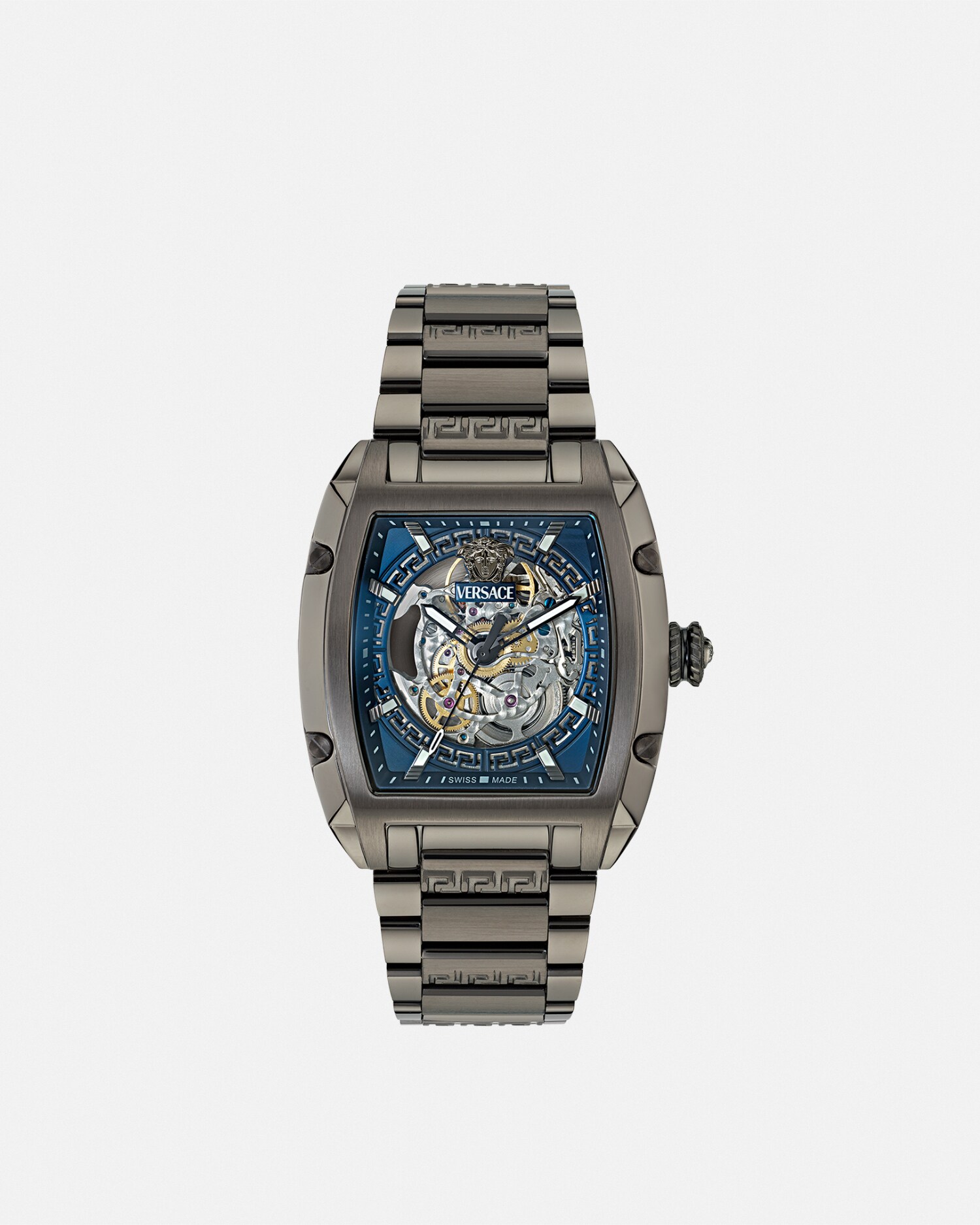 Versace Dominus Skeleton Watch Gray | VERSACE US