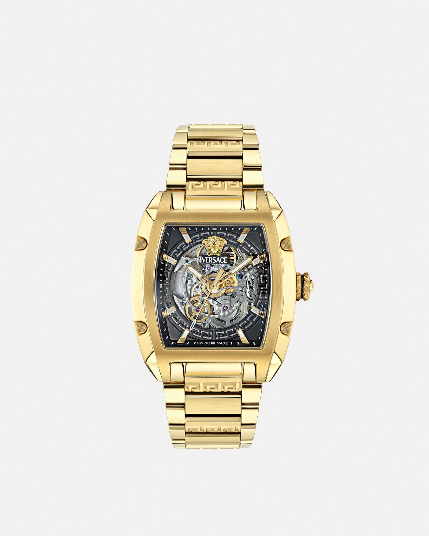Versace Dominus Skeleton Watch Gold | VERSACE US