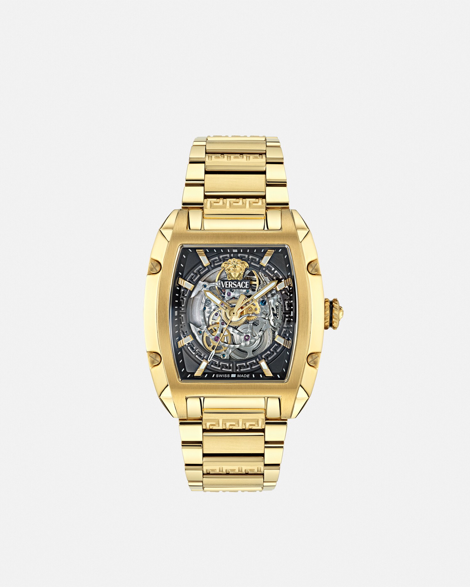 Versace Dominus Skeleton Watch Gold | VERSACE US