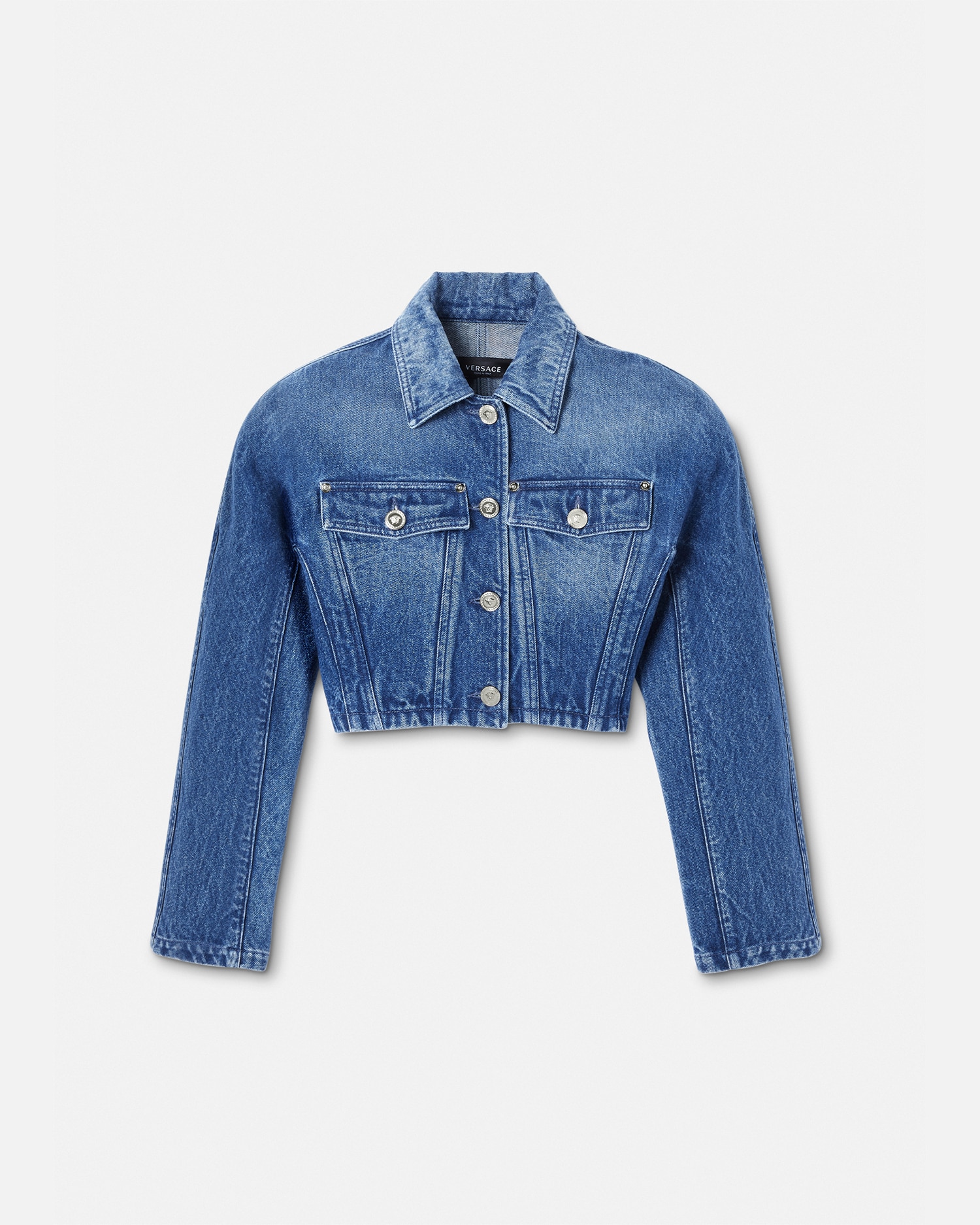 Versace denim jacket womens hotsell